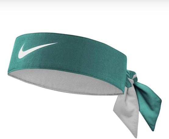 

Спортивная повязка на голову Nike Dri-Fit Premium Swoosh, мягкая и влагоотводящая, унисекс, Mineral Teal/White