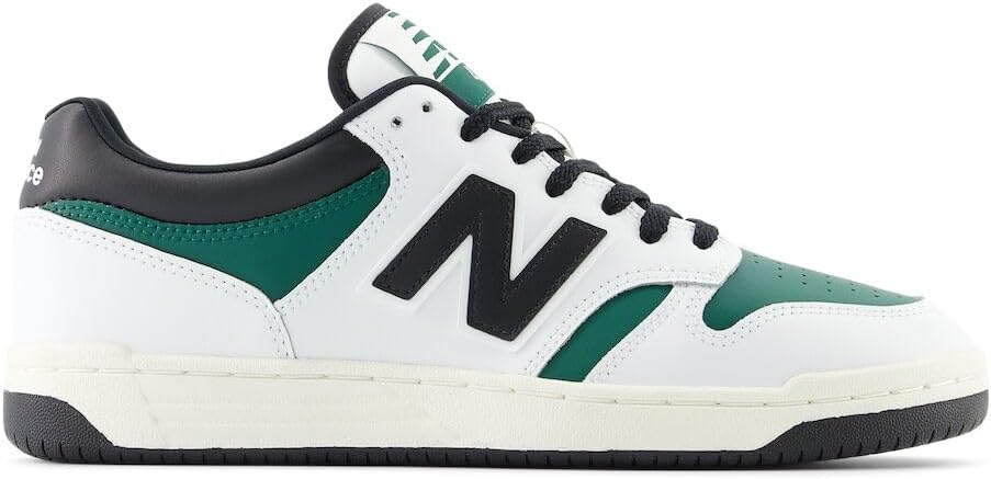 Мужские кроссовки New Balance 480 V1, White/Marsh Green/Black — фото 3