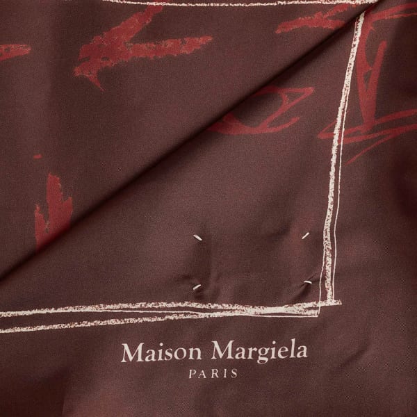 Шарф с цифрой Maison Margiela, бордовый — фото 2