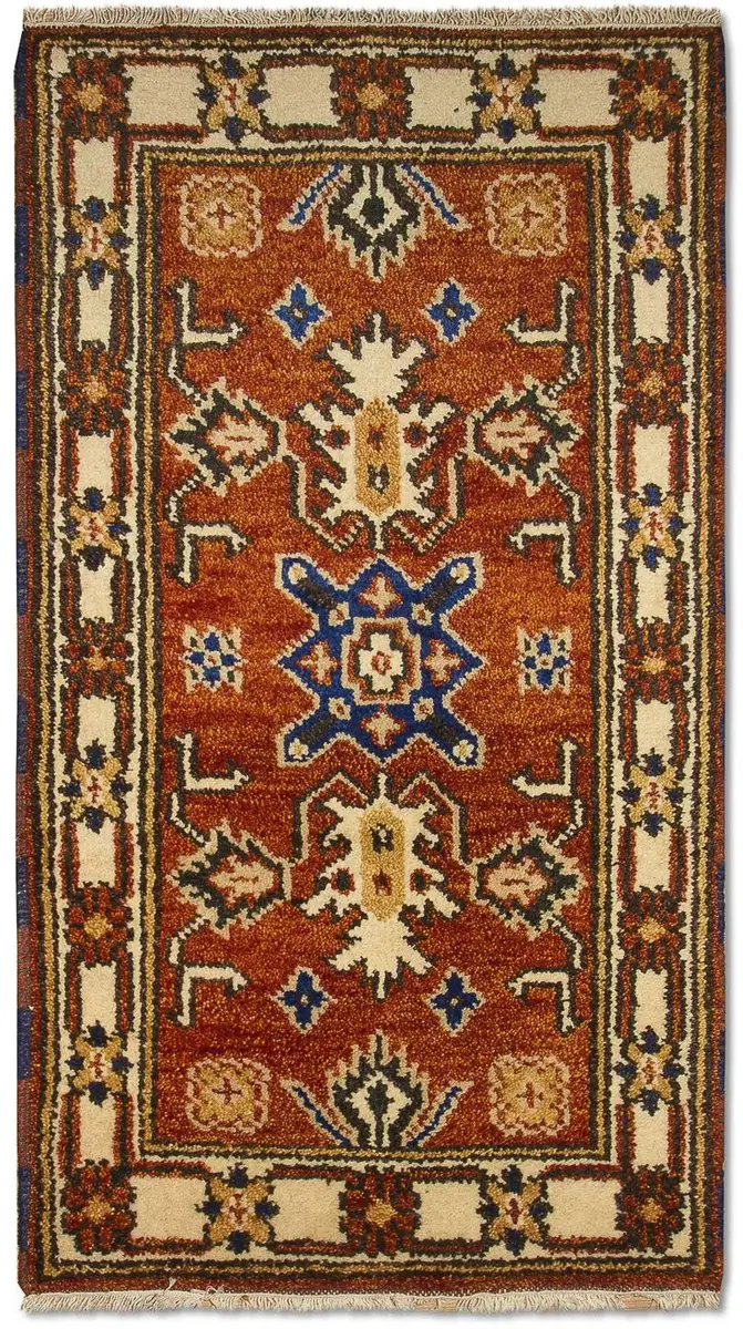 

Ковер моргенланд шерстяной "Казакский ковер ручной работы оранжевый", прямоугольный Morgenland 63х125 см, цвет Orange