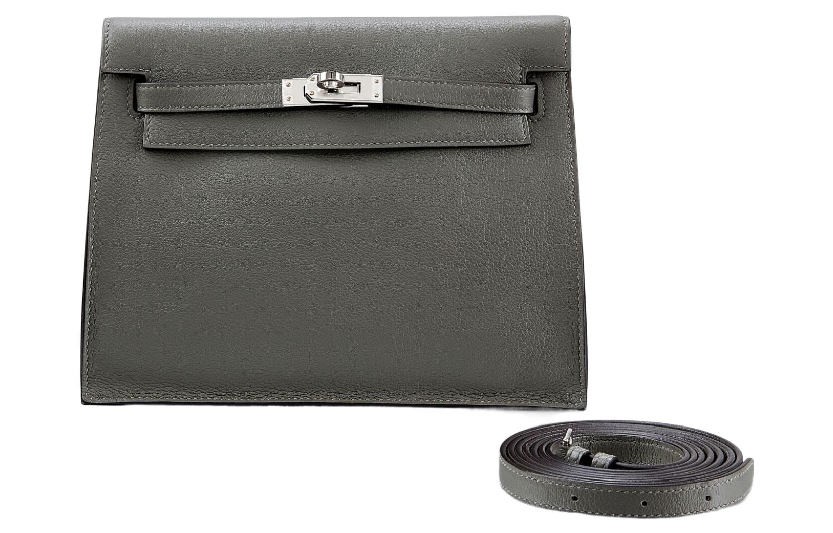 

Женский клатч через плечо Kelly Danse Evercolor из телячьей кожи, размер 0 л, Grismeyer Rain Cloud Gray HERMES