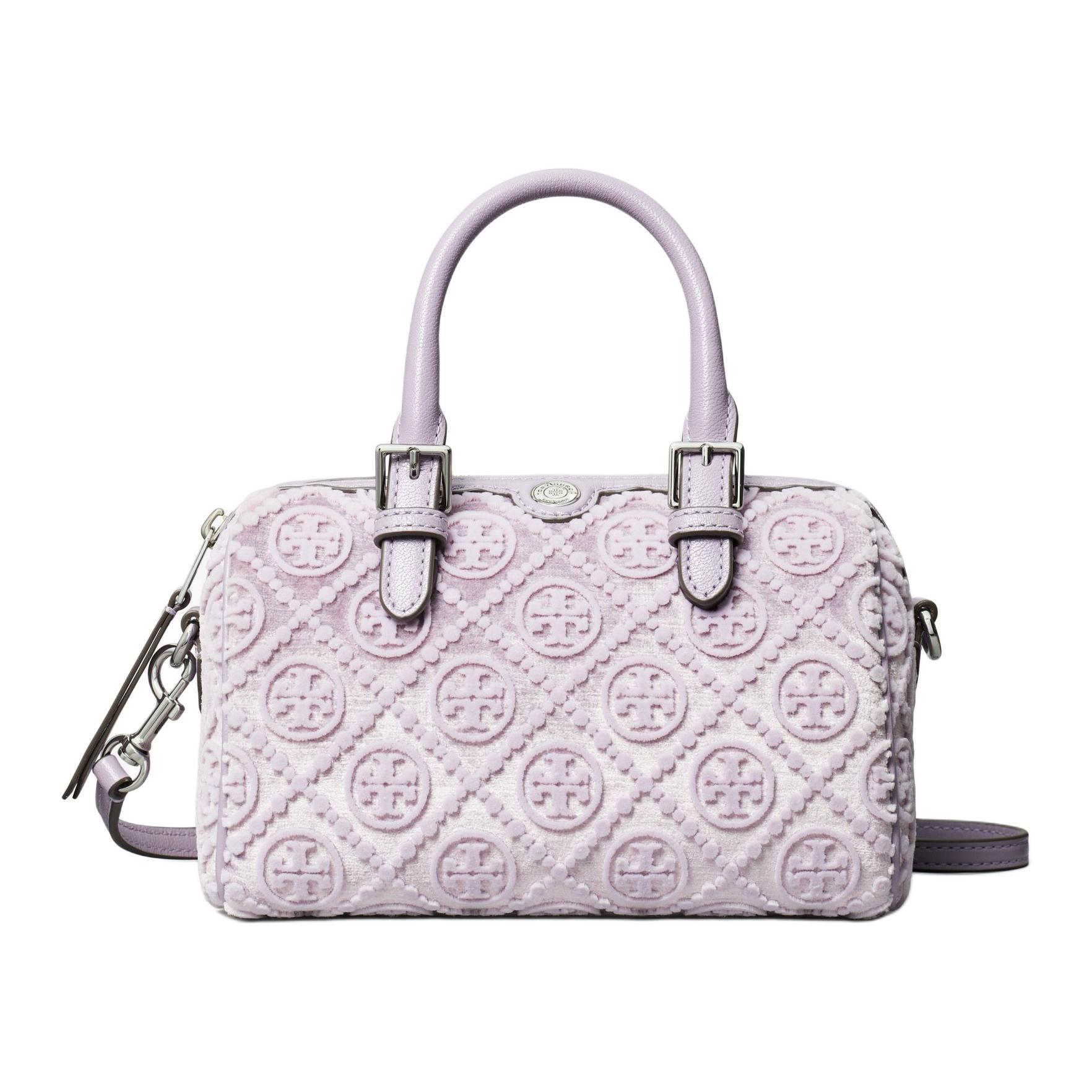 

TORY BURCH Монограмма Т Вязка Сумка Через Плечо Клатч Женская Сирень