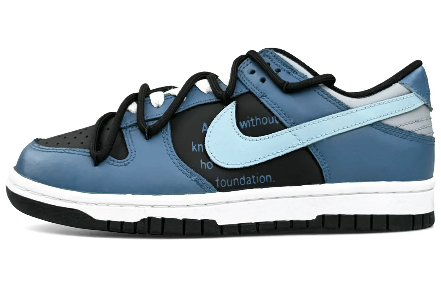 

Кроссовки Nike Dunk Skateboarding Shoes Men Low-top Black, темно-синий