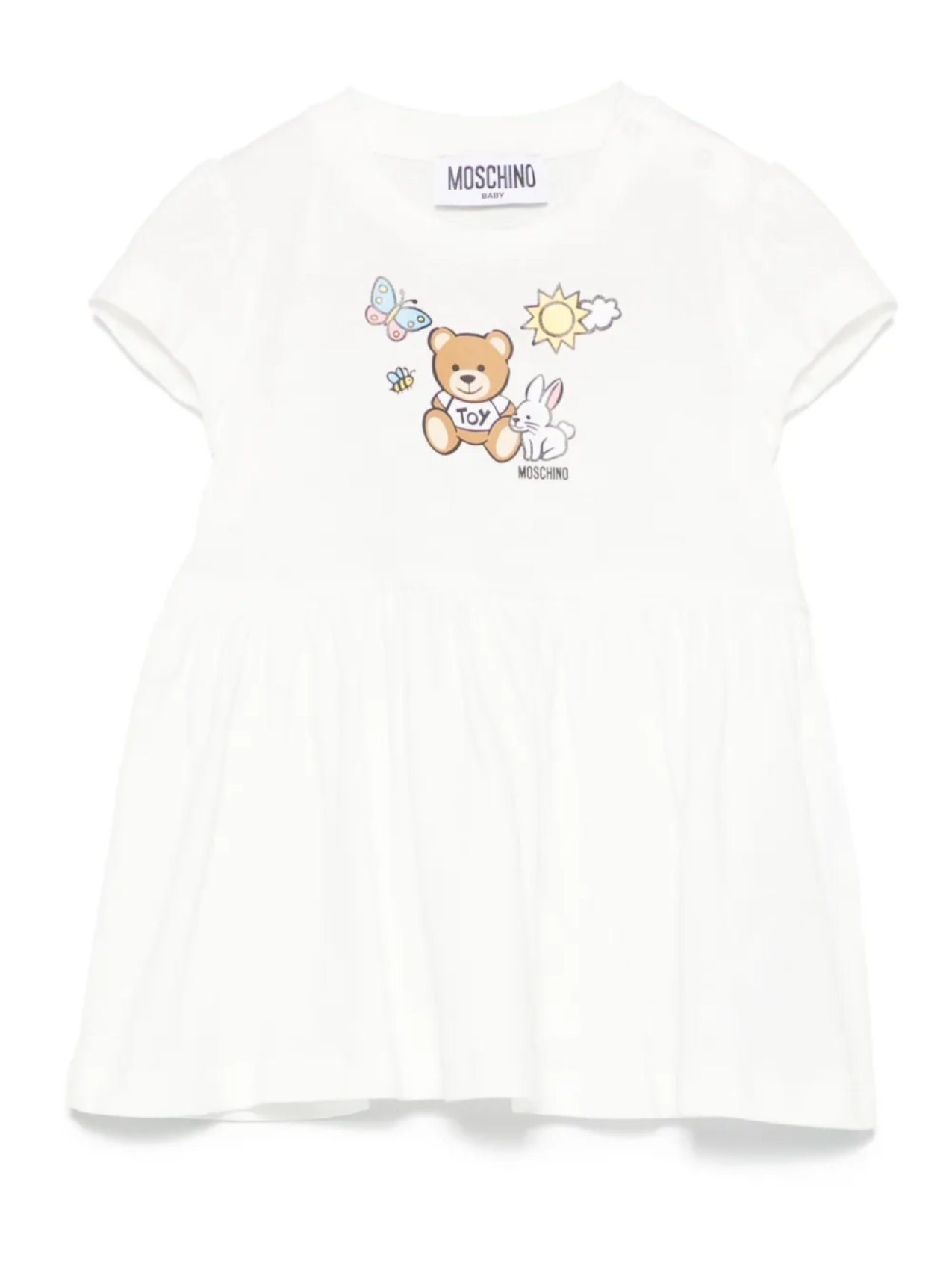 

Платье с графичным принтом Moschino Kids, белый