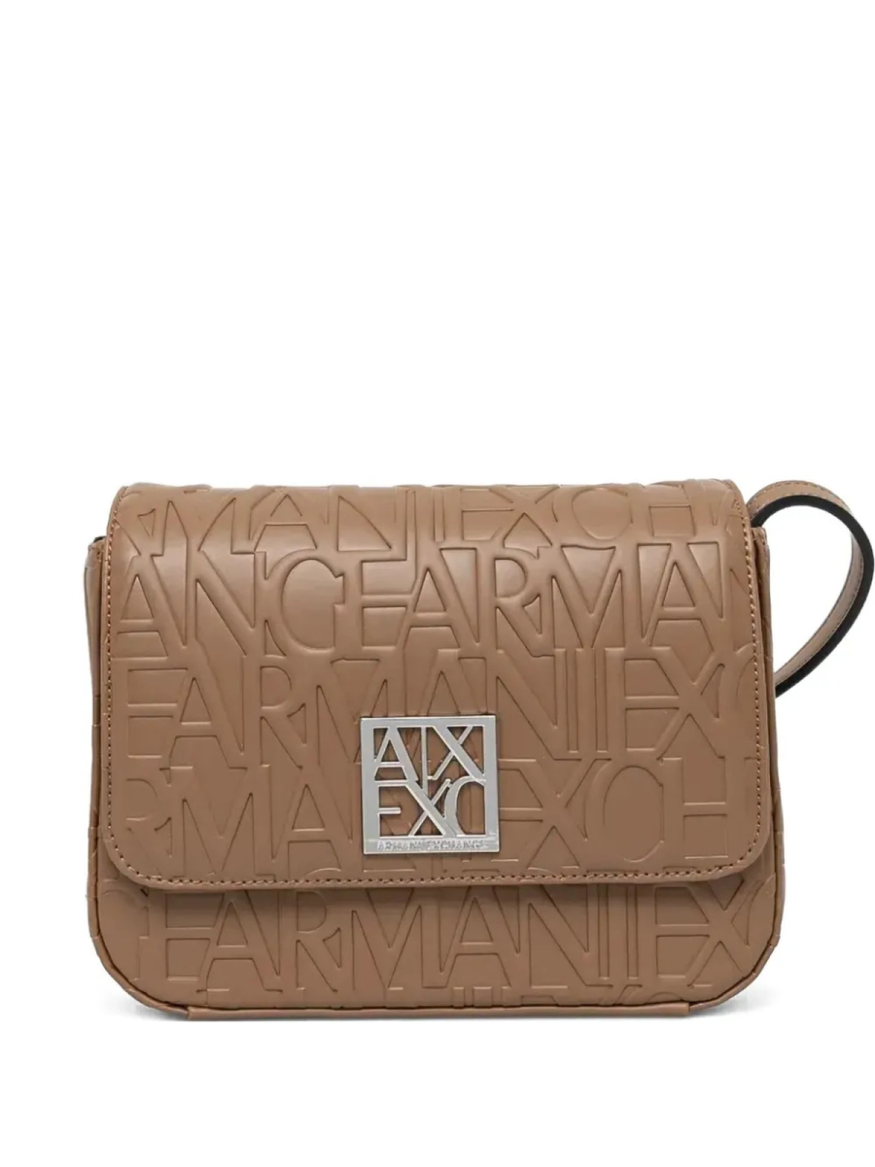 

Сумка через плечо с тисненым логотипом Armani Exchange, коричневый