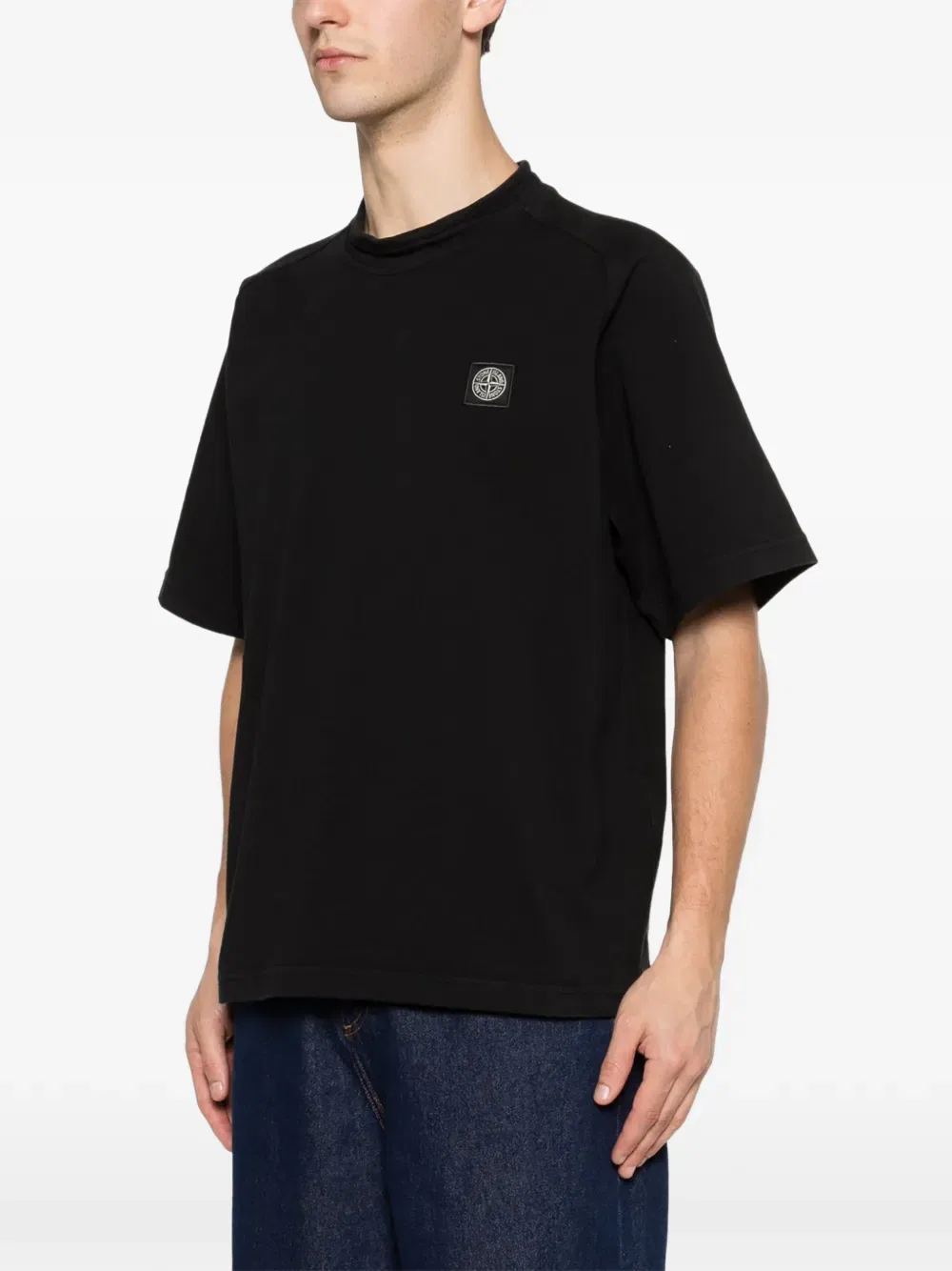 Футболка с нашивкой Compass-patch Stone Island, черный — фото 3