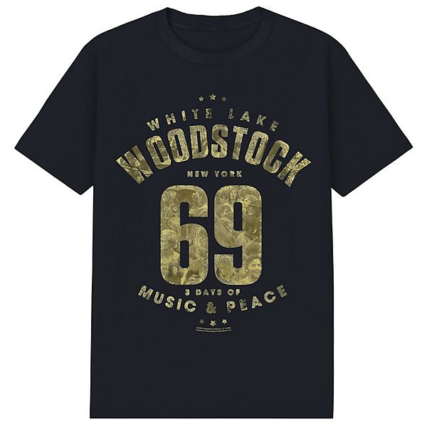 

Мужская футболка Woodstock White Lake с принтом Licensed Character