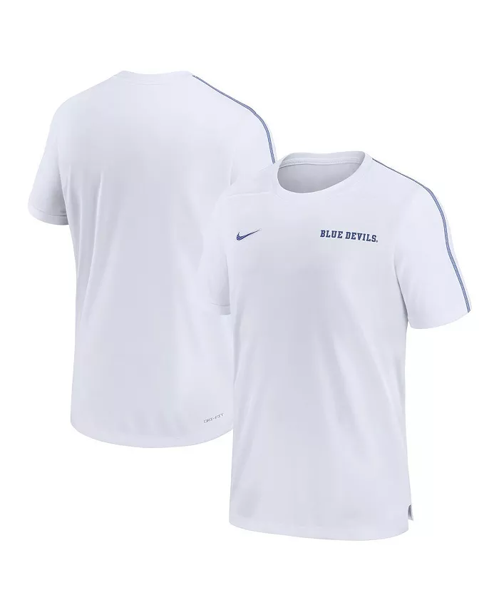 

Мужская футболка Duke Blue Devils 2024 Sideline Coach Performance T-shirt Nike, белый