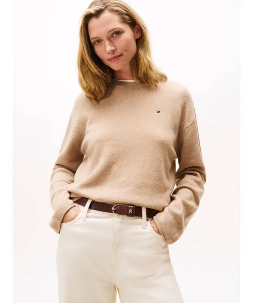 

Шерстяной свитер Loose fit Tommy Hilfiger, бежевый