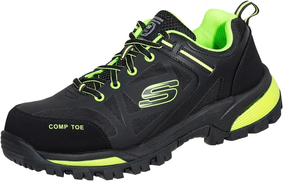 Мужские ботинки Skechers Gatlon StrigaxBau, Black Lime Leather Synthetic Textile