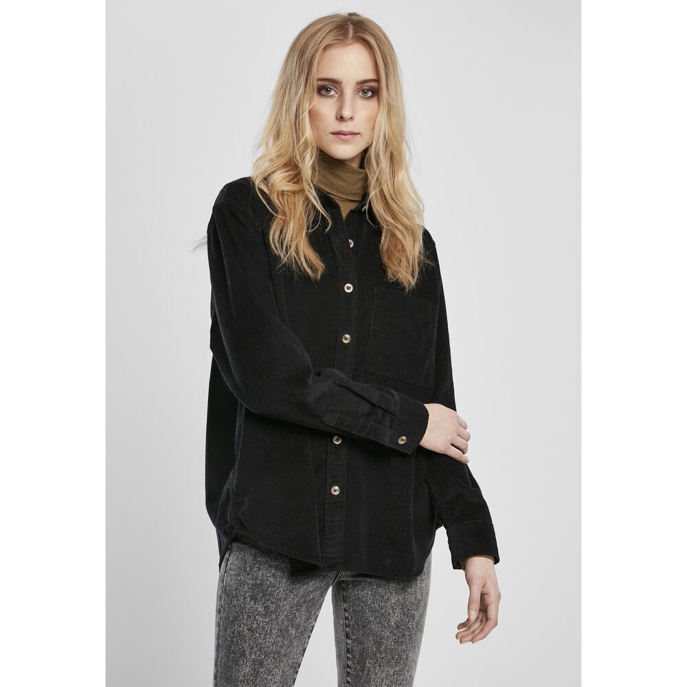 

Рубашка Urban Classics Corduroy Oversized, черный