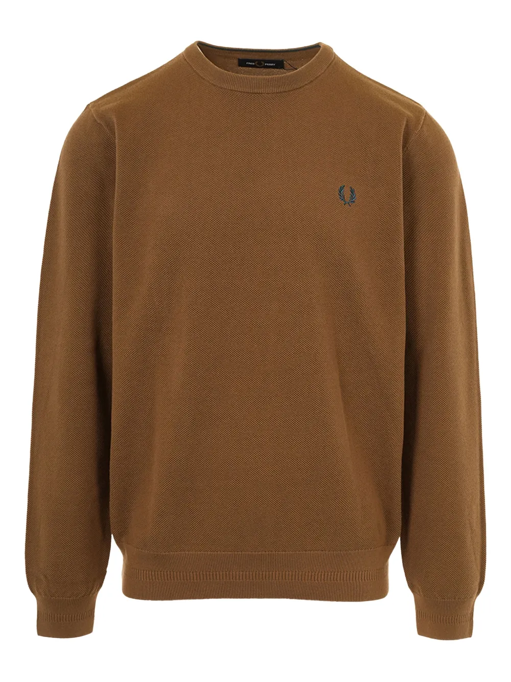 

Свитер с фактурным логотипом Fred Perry, коричневый