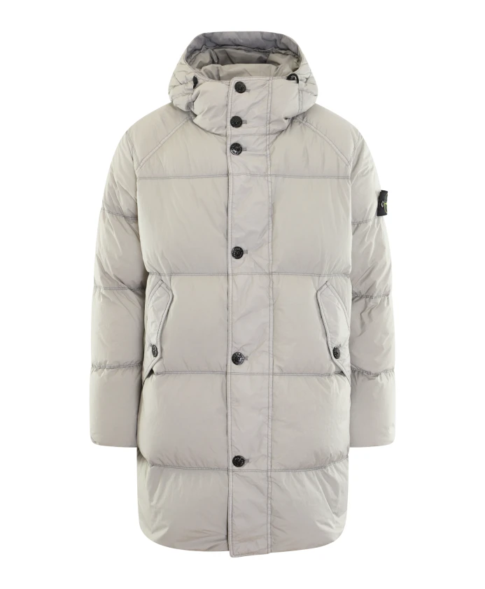 

Настоящий пуховик-блузон Stone Island, серый