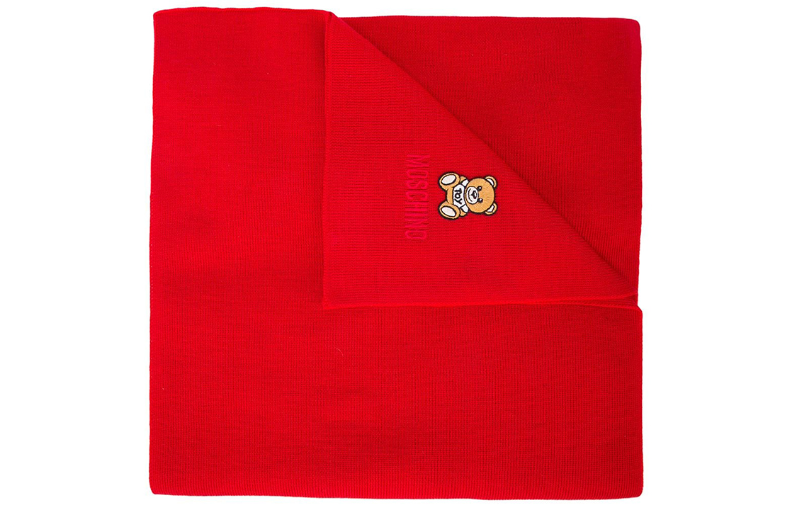 

MOSCHINO Женский шарф Teddy Knit, красный