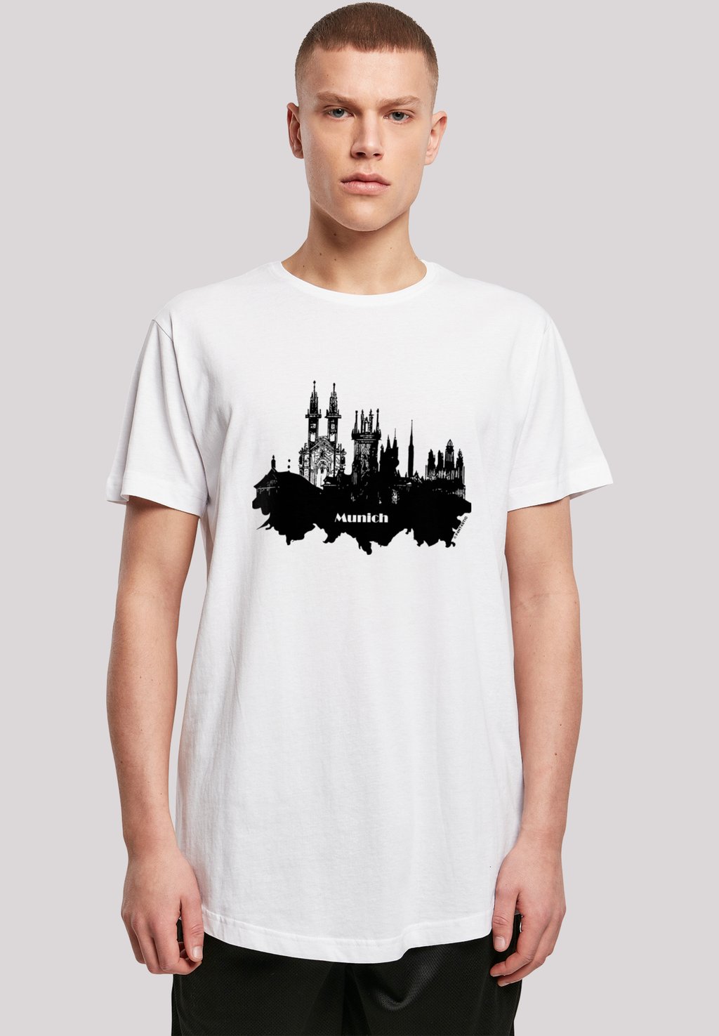 

Футболка с принтом CITIES COLLECTION - MUNICH SKYLINE F4NT4STIC, белый