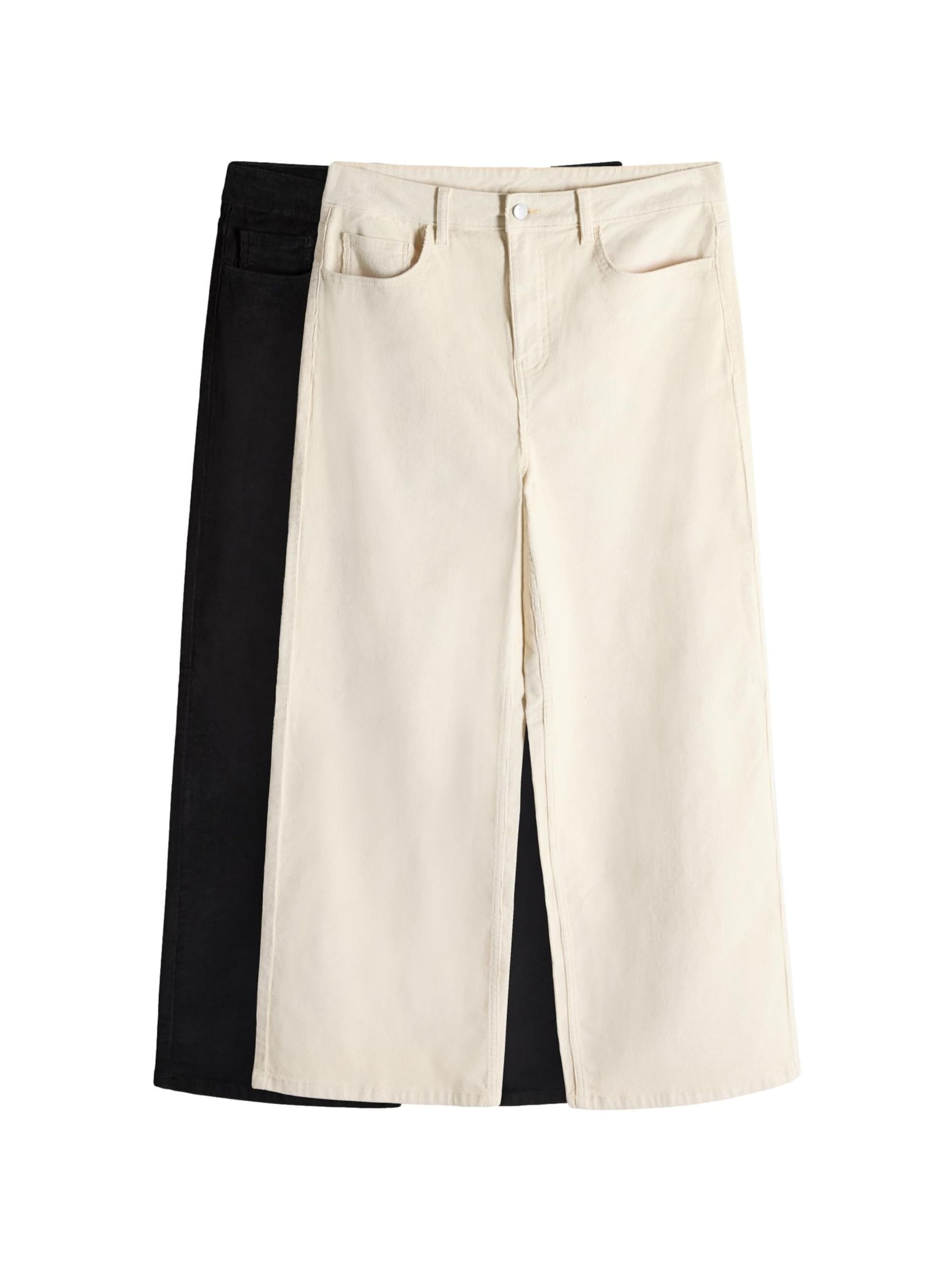 

The Set Широкие брюки в цвете крем, черный