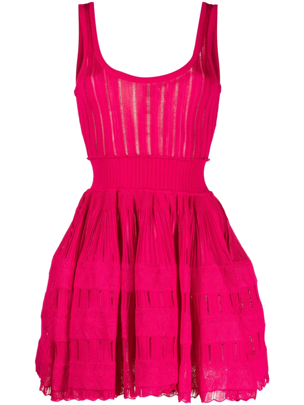 

Платье мини Crinoline в рубчик Alaïa, розовый