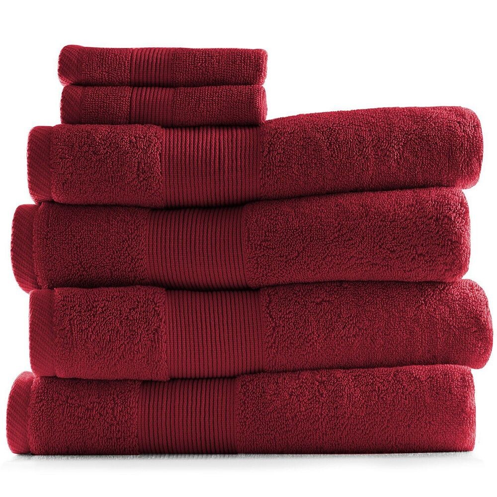 

Набор из 6 ультрамягких хлопковых полотенец плотностью 700 г/м² Stock Preferred, цвет Burgundy Red
