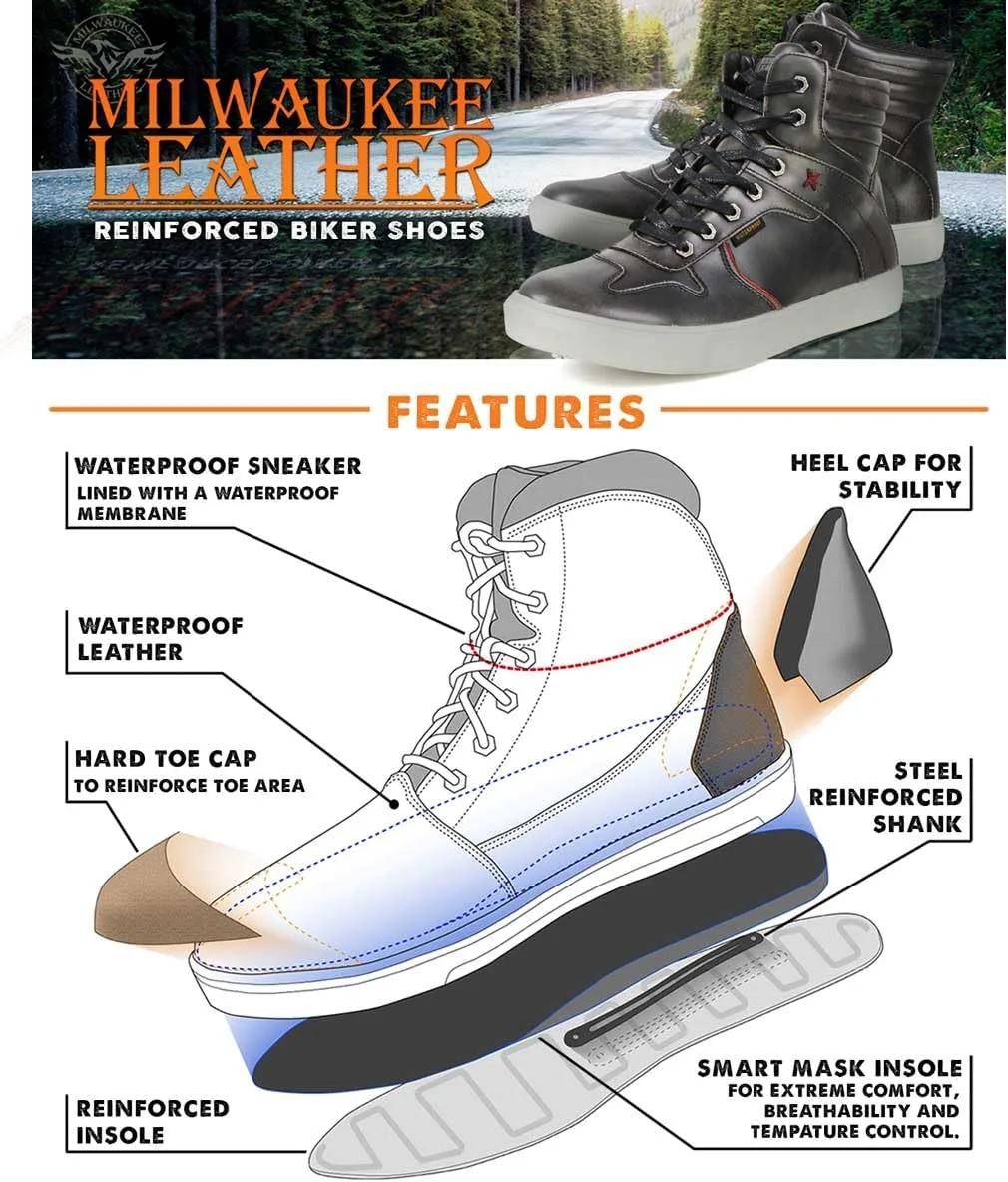 Мужские кожаные кроссовки Milwaukee MBM9152-BLACK Milwaukee Leather, черный — фото 4
