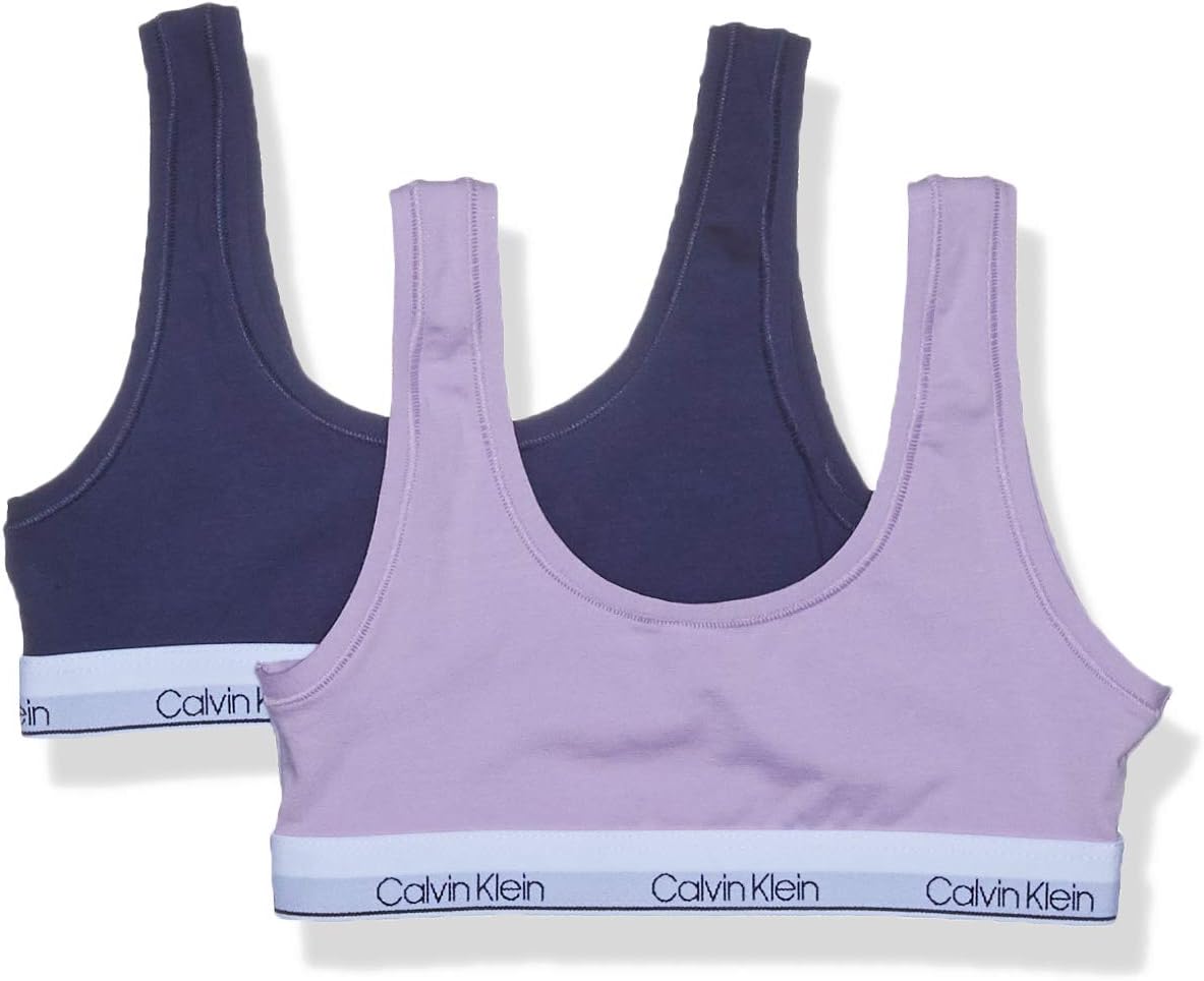 

Комплект из 2 бюстгальтеров-бралеттов Calvin Klein для девочек Modern Cotton Bralette, Blue,Purple