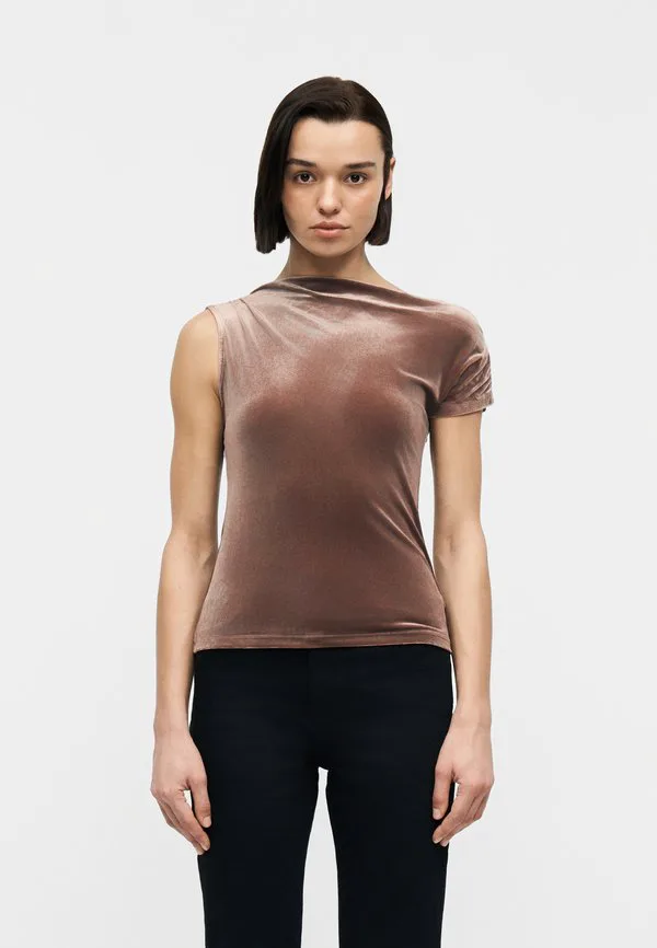 Топ с одним плечом Gap, Dark Brown