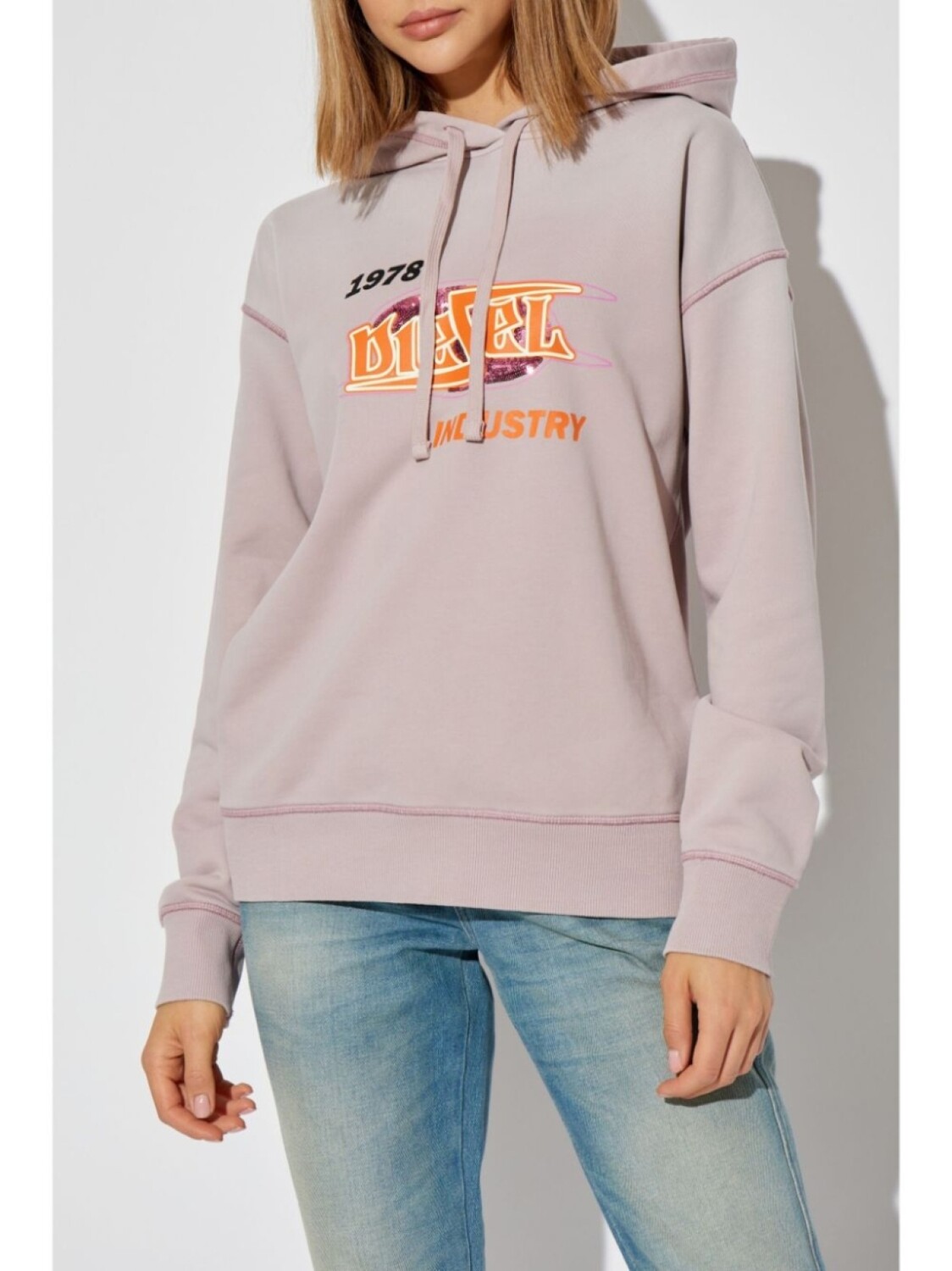 Diesel толстовка с капюшоном F-Buxt-Hood-P2, фиолетовый — фото 3