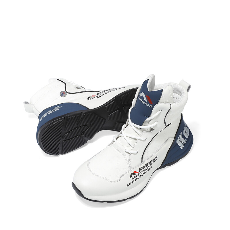 Кроссовки KOLUMB Lifestyle Shoes Men High-top Blue, белый/синий — фото 3