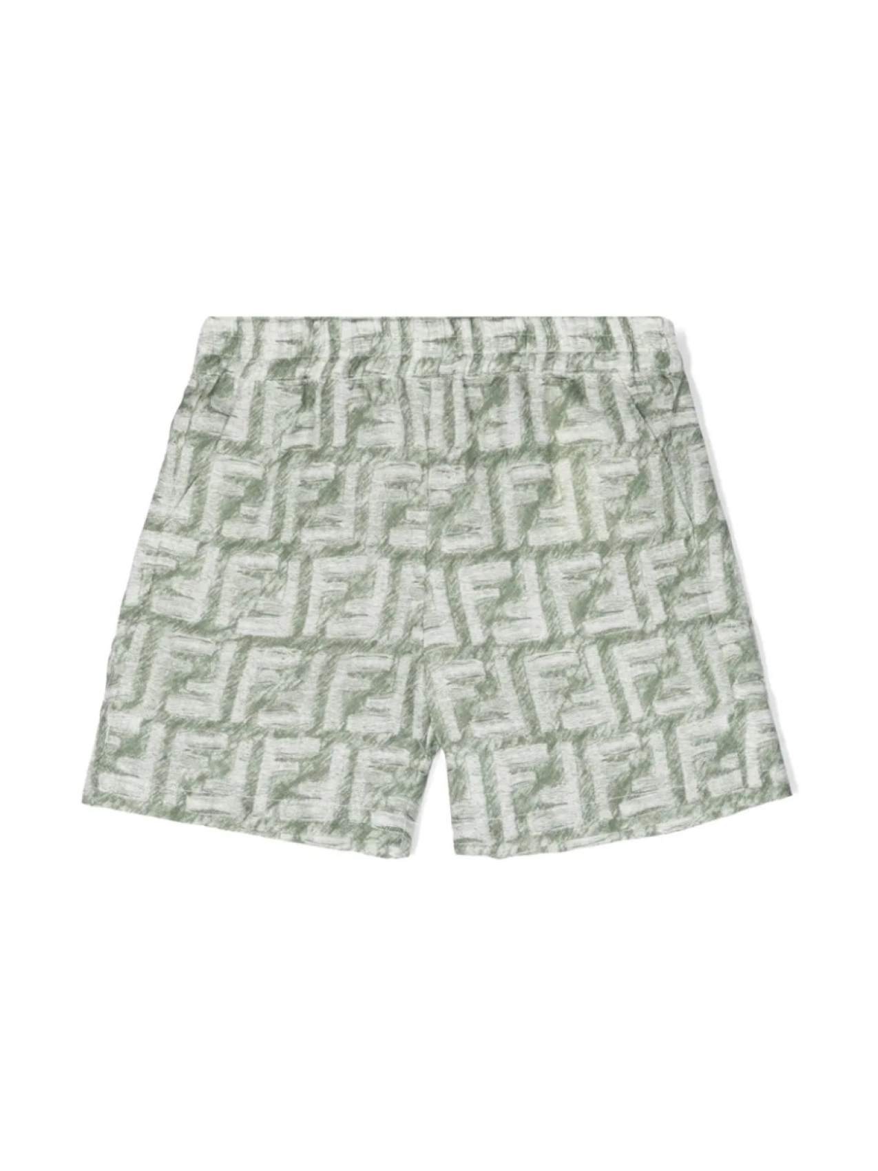 

Шорты с логотипом FF Fendi Kids, зеленый