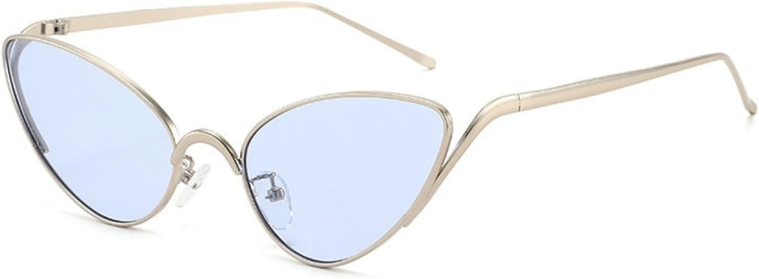 

Солнцезащитные очки Willochra Y2K «Кошачий глаз» для женщин, роскошные, сексуальные, маленькие, для активного отдыха, модные, с металлической оправой, защита от УФ-излучения UV400, C7