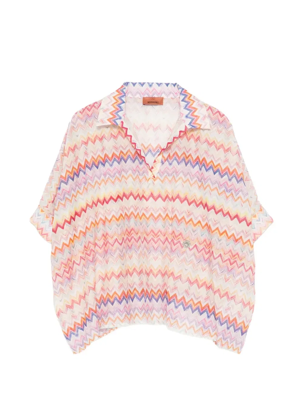 Блузка с V-образным вырезом Missoni Kids, бежевый