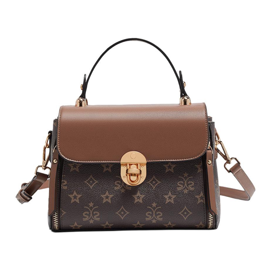 

SAFIYA Женская сумка через плечо из искусственной кожи кофейного цвета, Coffee