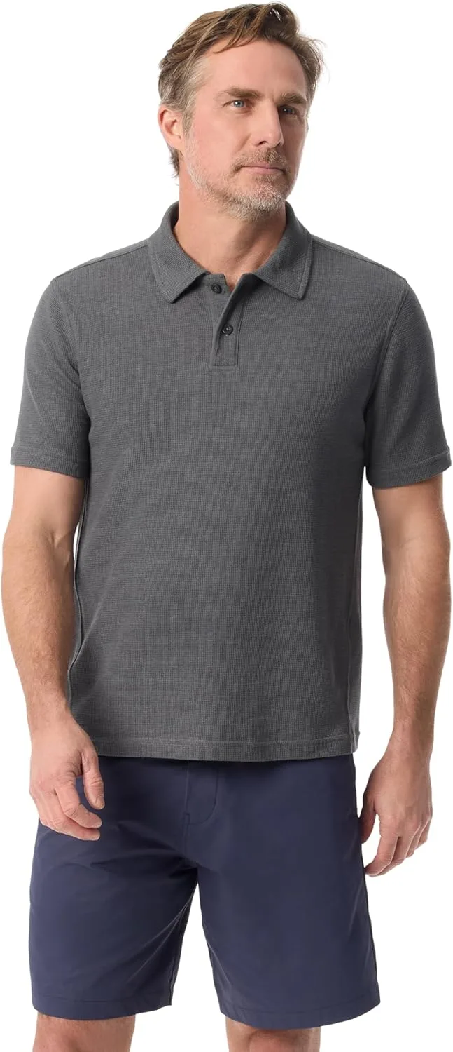 

Bass Outdoor мужская короткая рукав текстурированная поло с пуговицами