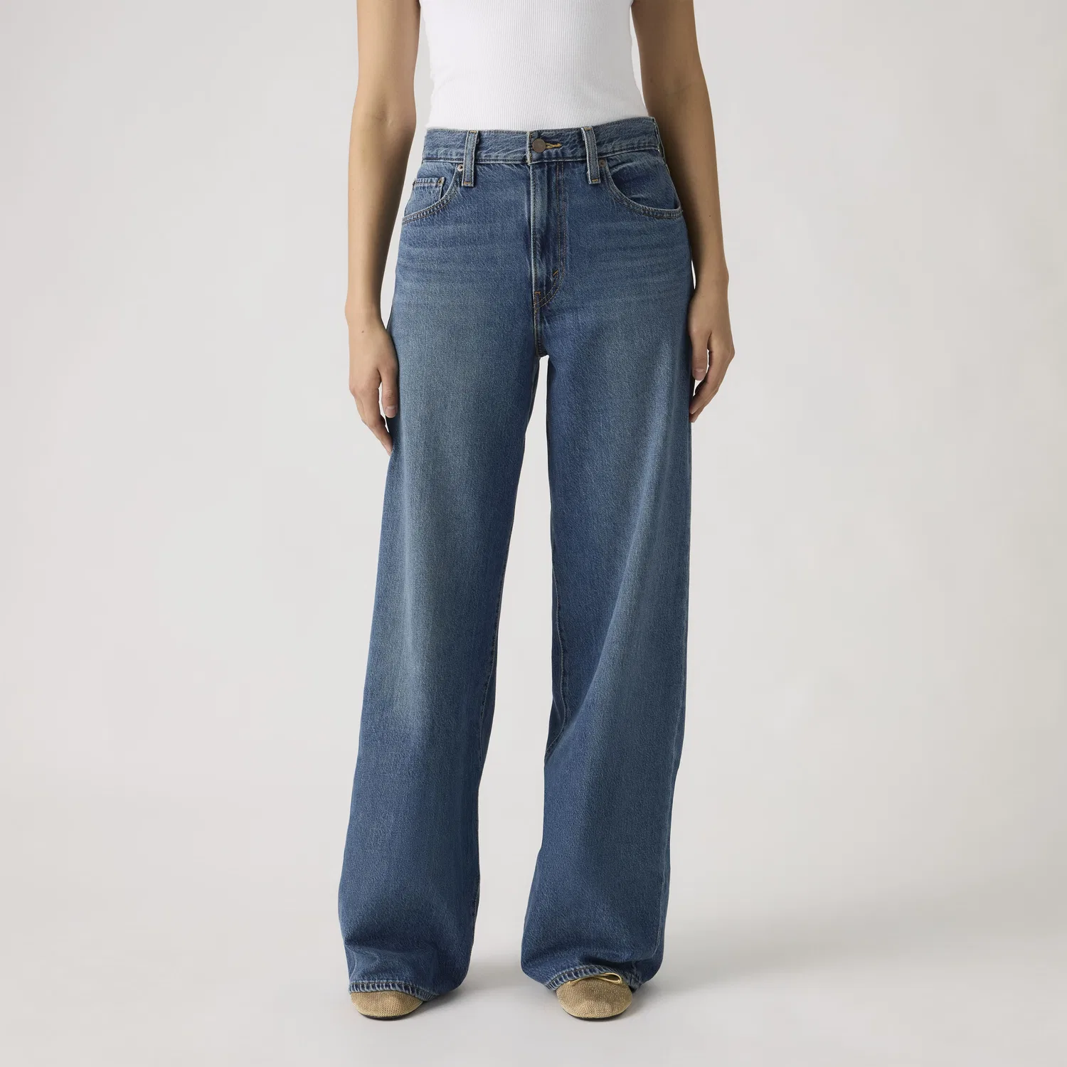 Легкие женские джинсы Cinch с широкими штанинами Levi's, Dark Wash — фото 2