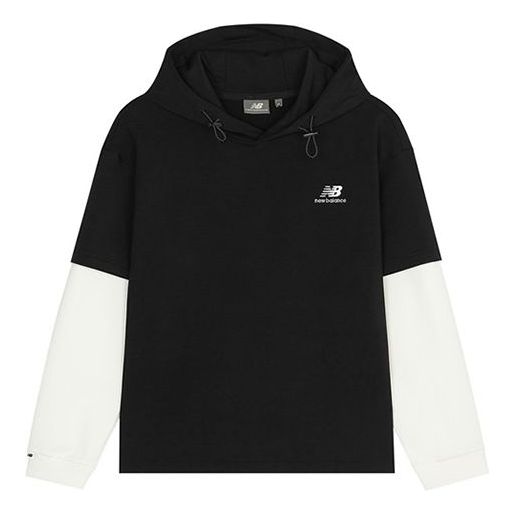 

Худи New Balance Logo Hoodie 'Black White', черный
