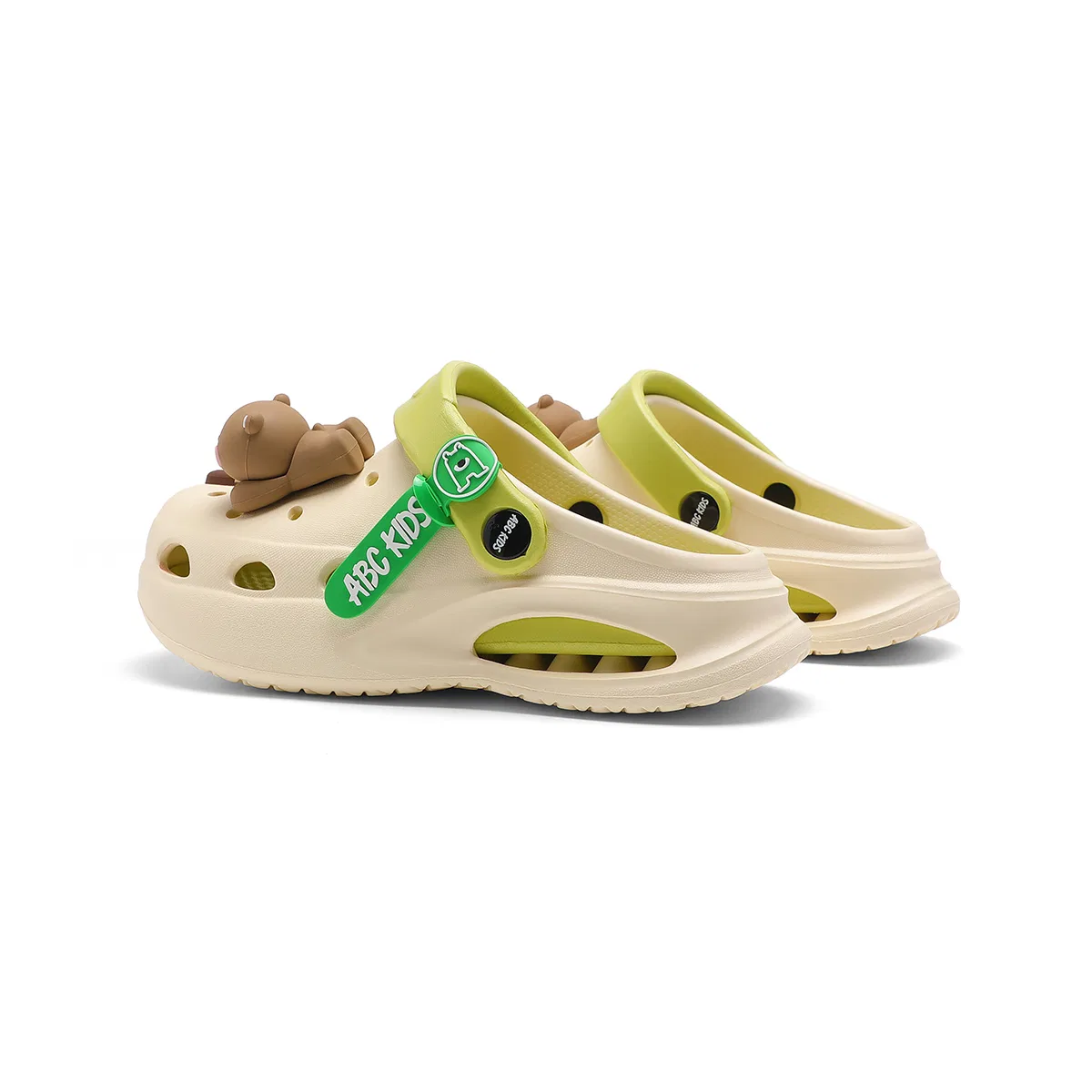 Детские клоги ABC KIDS White Green — фото 4