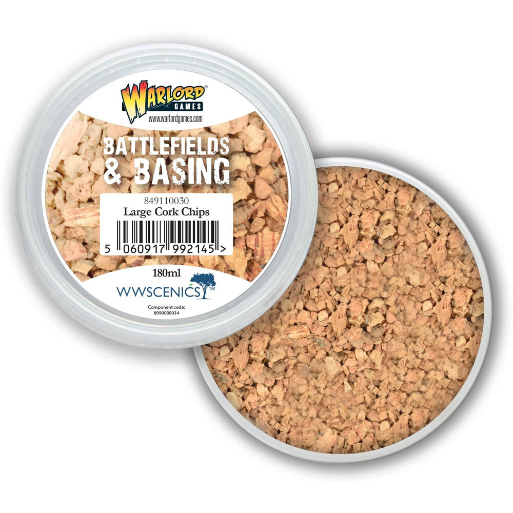 

Аксессуары Warlord Games Battlefields & Basing: Large Cork Chips (180ml)