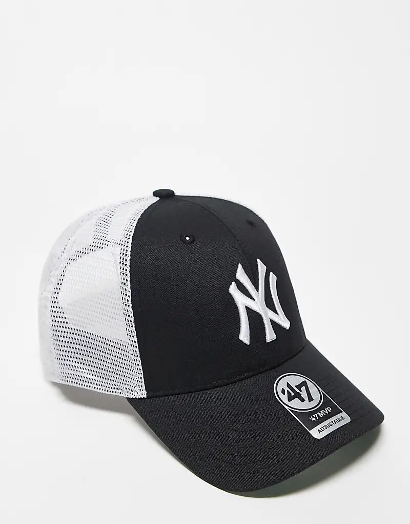 

Контрастная кепка дальнобойщика NY Yankees в темно-синем цвете 47 Brand