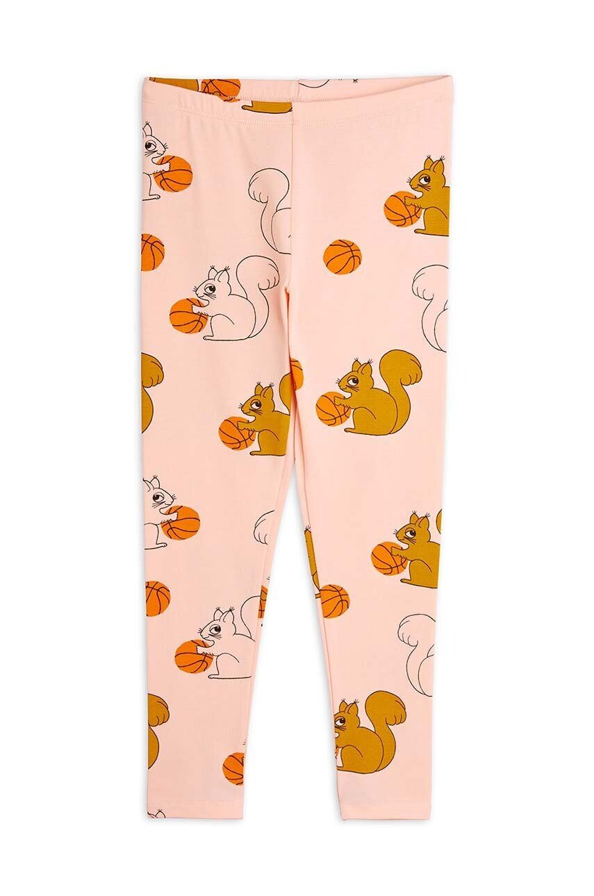 

Леггинсы Mini Rodini детские Белочки, розовый