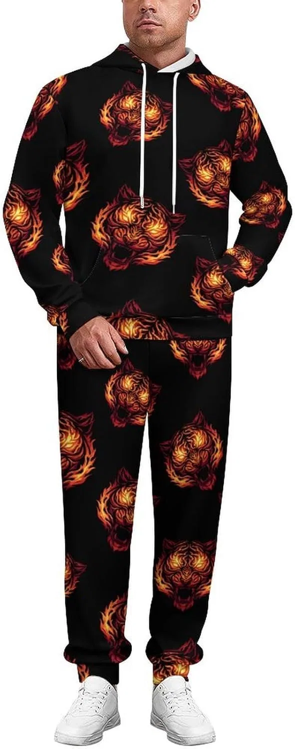 Женский спортивный костюм Fire Flame Tiger, 2 предмета, Style