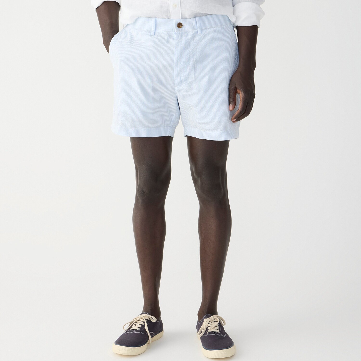 

5" стрейч сирсакер шорты J.Crew, белый