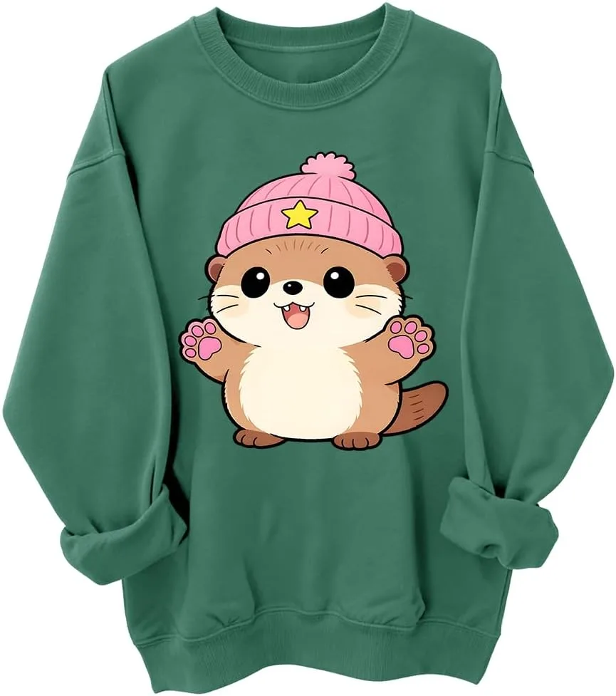 

Толстовка с капюшоном Otter Wearing Beanie woati
