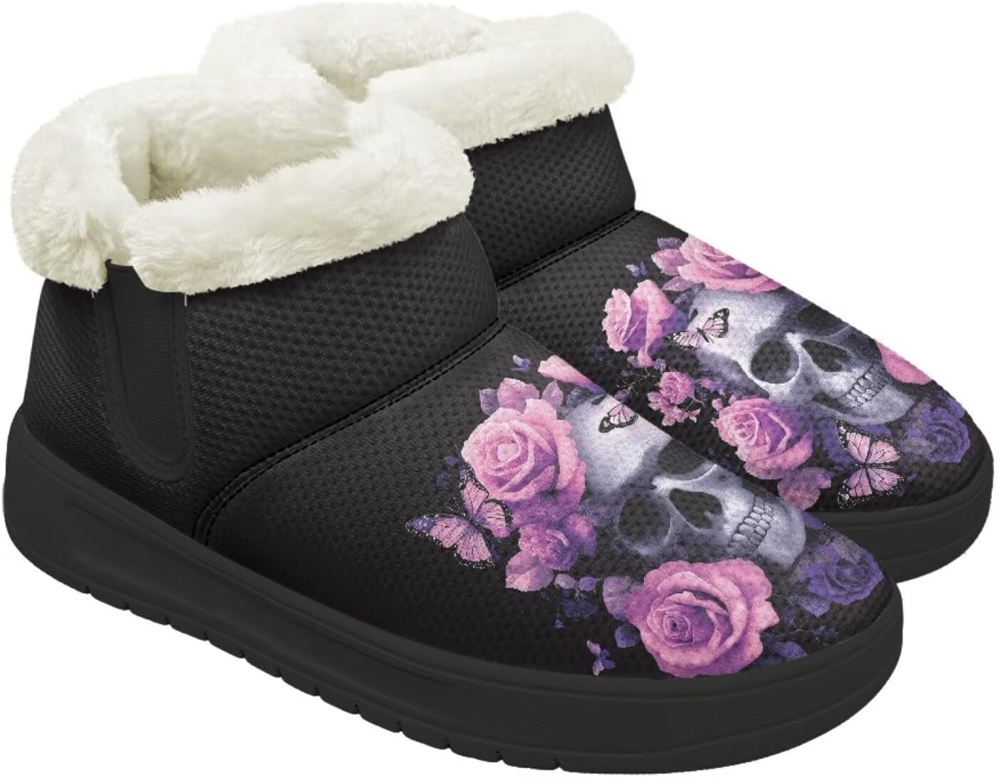 

Мужские зимние ботинки Qoiuvncy, повседневные сапоги для снега, для мужчин, уютные с меховой подкладкой, теплые, с низким верхом, розовый