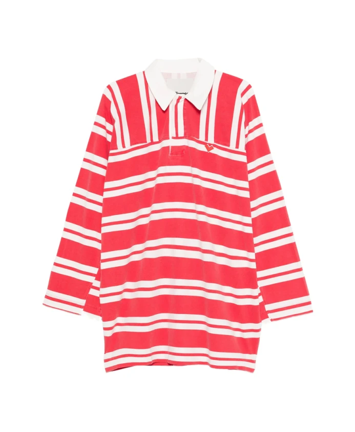 

Платье в полоску с рукавами три четверти Bellerose, красный