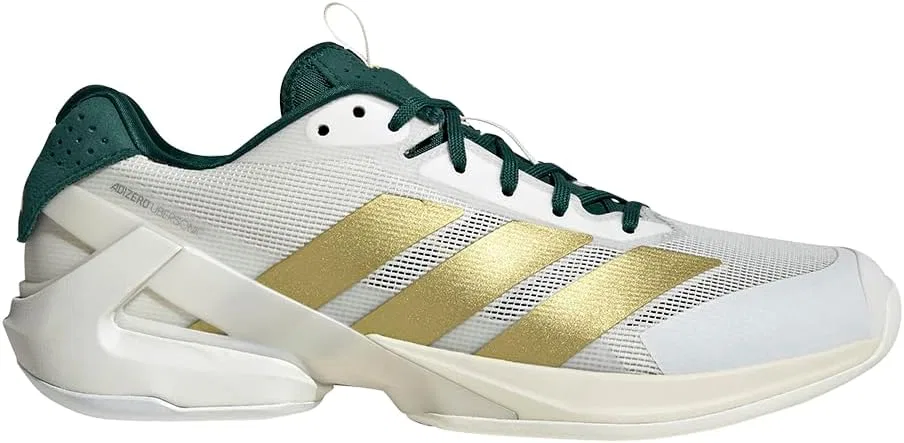 Кроссовки для тенниса Adidas Adizero Ubersonic 5, White/Gold Metallic/Collegiate Green
