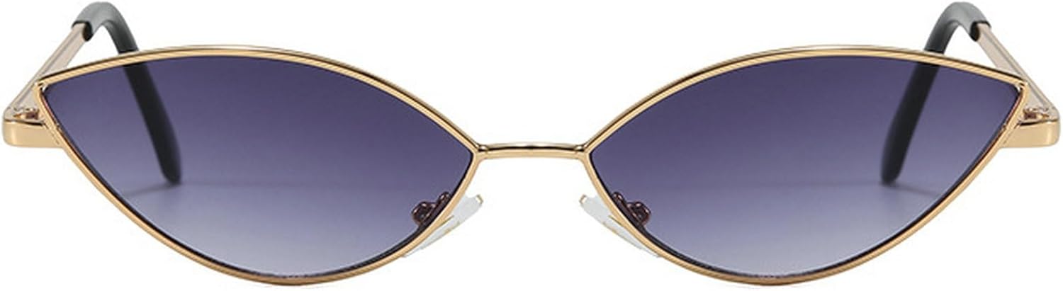 

Маленькие солнцезащитные очки «кошачий глаз» для женщин, роскошная уникальная металлическая оправа, черные солнцезащитные очки, модные очки с защитой от УФ-излучения UV400, винтажные женские очки mincl, Gradient Grey