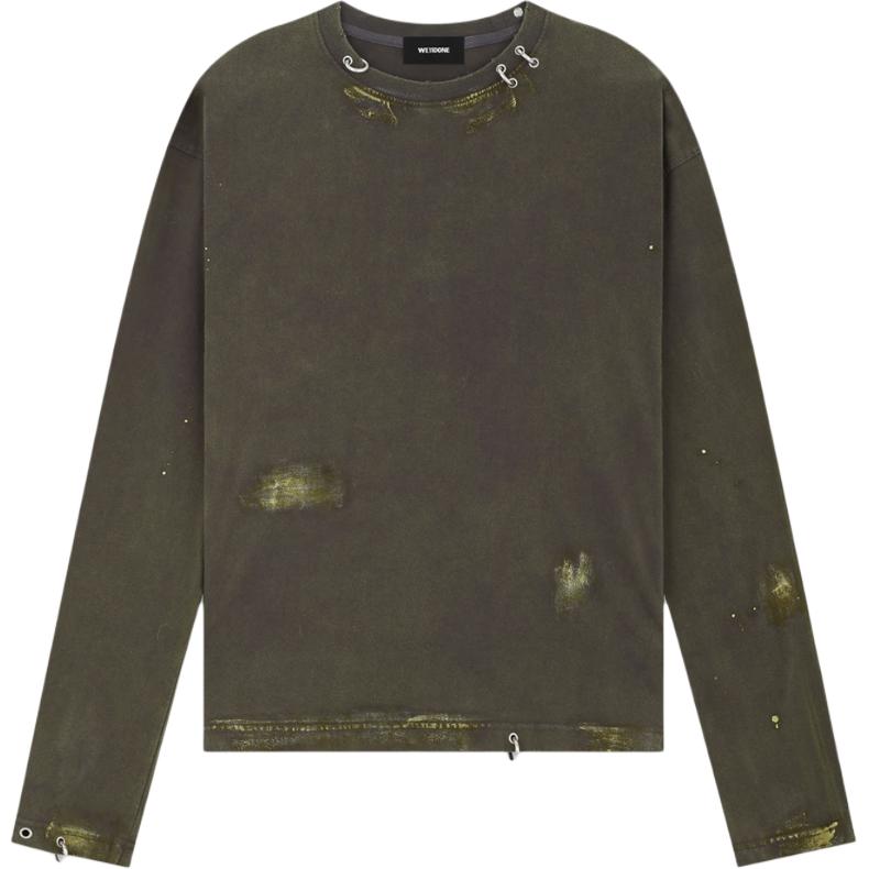 

Футболка с эффектом выцветания WE11DONE, серый