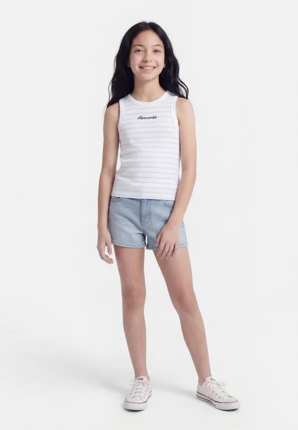 Незаменимая майка с высоким воротником Abercrombie & Fitch, Bright White