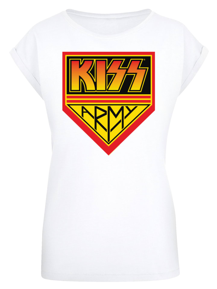 

Футболка F4NT4STIC Extended Shoulder T-Shirt Kiss Army Logo, белый