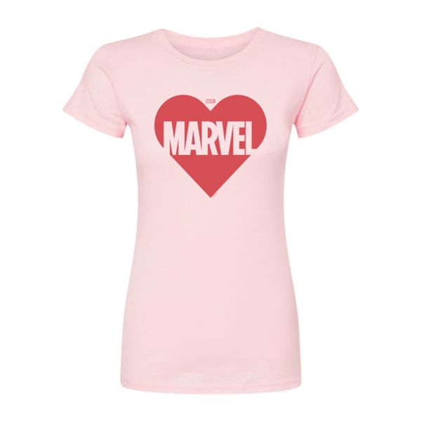 

Футболка Juniors с логотипом в форме сердца Marvel, розовый