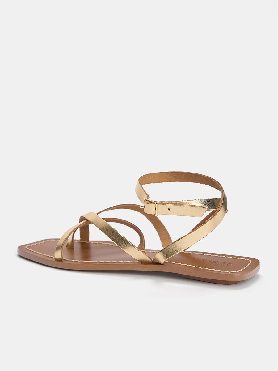 Сандалии Pull&Bear Strap Sandals, золотой — фото 4